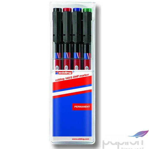 Edding 140S 4-es készlet OHP OHP-permanent alkoholos marker 0,3mm filc, marker