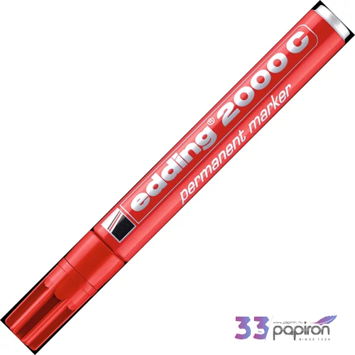 Edding 2000 piros permanent alkoholos marker 1,5-3mm filc, marker alkoholos marker