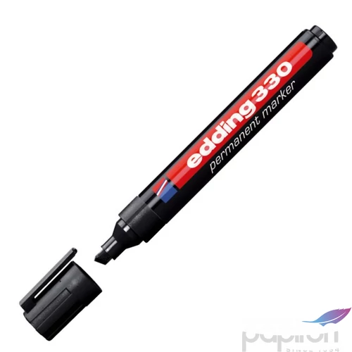 Edding 330 vágott hegyű fekete permanent alkoholos marker 1-5mm alkoholos filc, marker