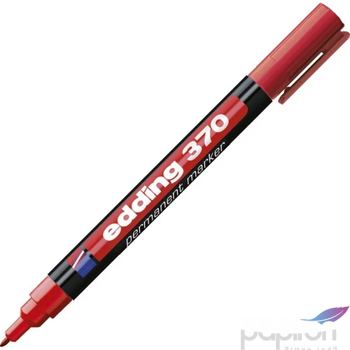 Edding 370 alkoholo smarker permanent Piros műanyag, üveg, fém, fa