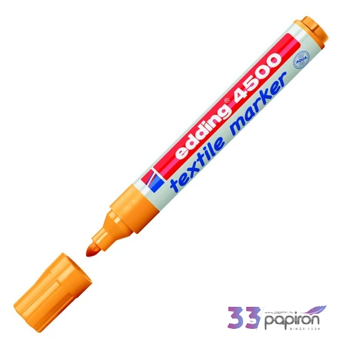 Edding 4500 neon narancs T-shirt Textil-marker 2-3mm kerek hegyű Textilmarker Edding 4500