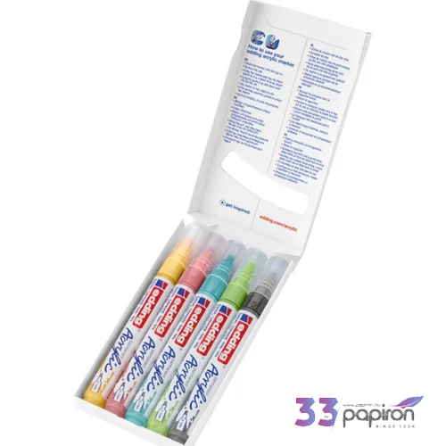 Edding 5100/5 Akril marker M (2-3 Mm) 5 Pastel Szín