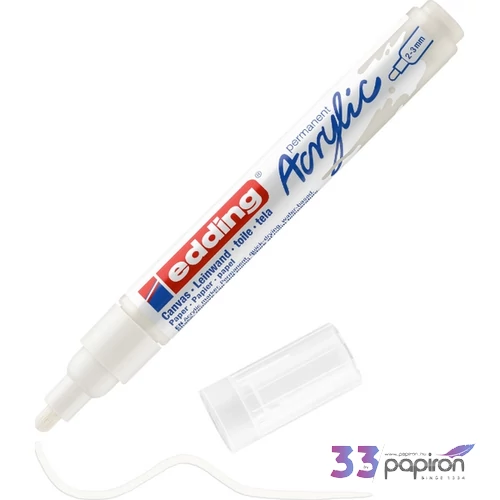Edding 5100 Akril marker M (2-3 Mm) Traffic White