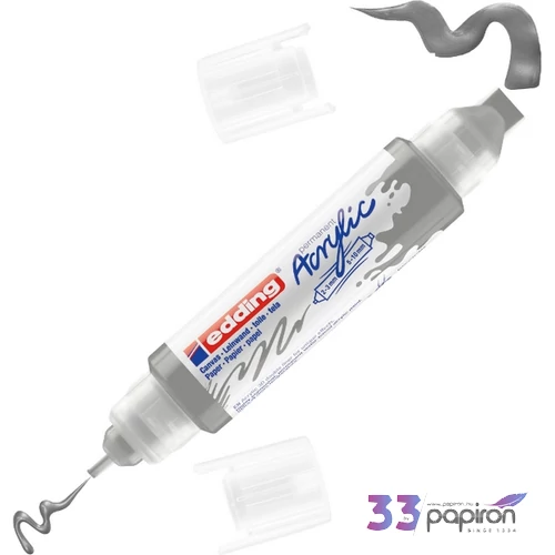 Edding 5400 Akril marker (2-3 Mm/5-10 Mm) Rich Silver 3D DOUBLE LINER