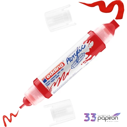 Edding 5400 Akril marker (2-3 Mm/5-10 Mm) Traffic Red 3D DOUBLE LINER