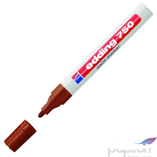 Edding 750 kerek hegyű barna lakkmarker 2-4mm jelölésre Üveg, porcelán, műanyag, fém 