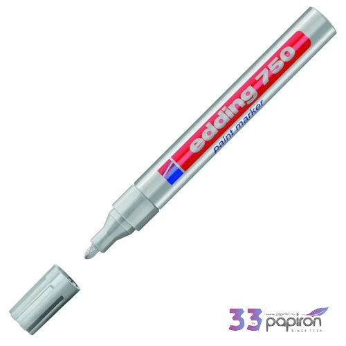Edding 750 kerek hegyű ezüst lakkmarker 2-4mm jelölésre Üveg, porcelán, műanyag, fém 