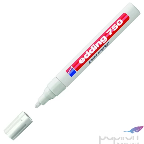Edding 750 kerek hegyű fehér lakkmarker 2-4mm jelölésre Üveg, porcelán, műanyag, fém 