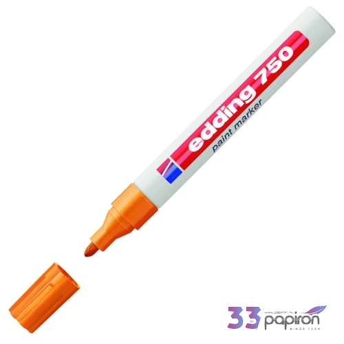 Edding 750 kerek hegyű narancs lakkmarker 2-4mm jelölésre Üveg, porcelán, műanyag, fém 