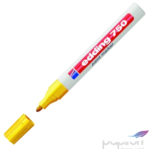 Edding 750 kerek hegyű sárga lakkmarker 2-4mm jelölésre Üveg, porcelán, műanyag, fém 