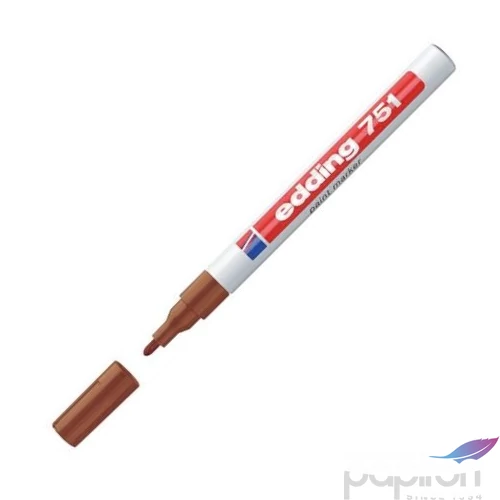 Edding 751 kerek hegyű barna lakkmarker 1-2mm jelölésre Üveg, porcelán, műanyag, fém