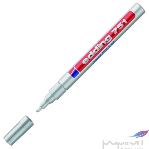 Edding 751 kerek hegyű ezüst lakkmarker 1-2mm jelölésre Üveg, porcelán, műanyag, fém