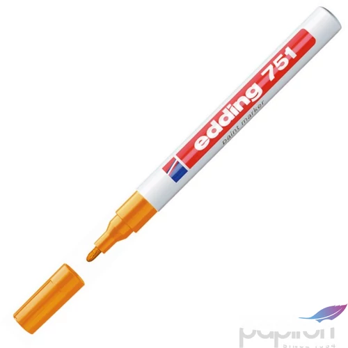 Edding 751 kerek hegyű narancs lakkmarker 1-2mm jelölésre Üveg, porcelán, műanyag, fém