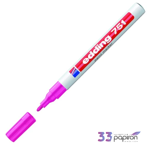 Edding 751 kerek hegyű pink lakkmarker 1-2mm jelölésre Üveg, porcelán, műanyag, fém