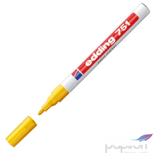 Edding 751 kerek hegyű sárga lakkmarker 1-2mm jelölésre Üveg, porcelán, műanyag, fém