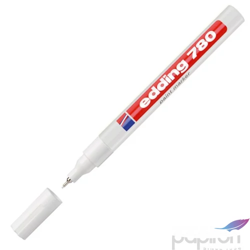 Edding 780 fehér lakkmarker 0,8mm jelölésre Üveg, porcelán, műanyag, fém
