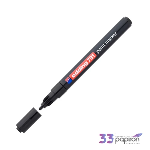 Edding 791 kerek hegyű fekete lakkmarker 1-2mm jelölésre Üveg, porcelán, műanyag, fém
