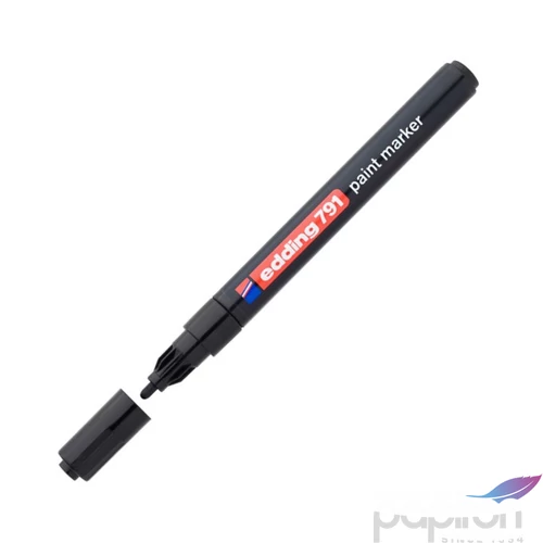 Edding 791 kerek hegyű fekete lakkmarker 1-2mm jelölésre Üveg, porcelán, műanyag, fém