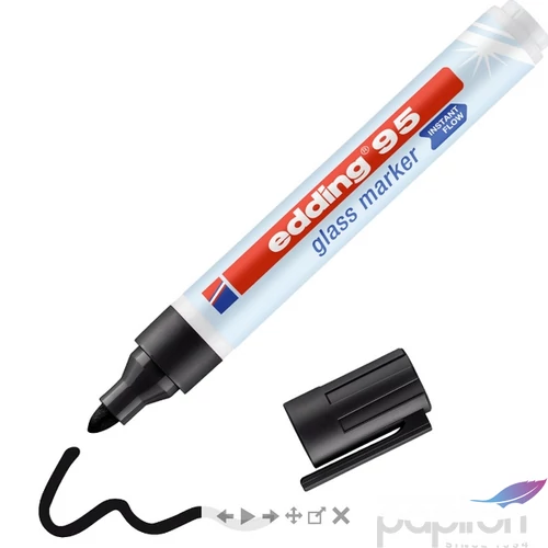 Edding 95 ABLAK MARKER GLASS MARKER fekete D10 kerek hegyűvonalvastagság:2-3mm