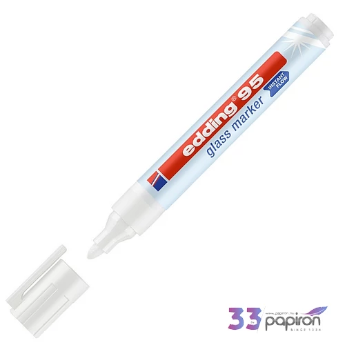 Edding 95 ABLAK MARKER GLASS üveg MARKER fehér D10 kerek hegyűvonalvastagság:2-3mm