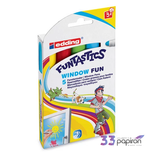 Edding Funtastics 16/5 Window marker 5-ös készlet filc, marker