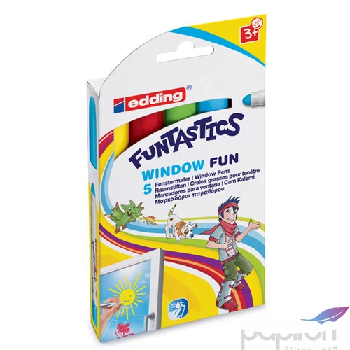 Edding Funtastics 16/5 Window marker 5-ös készlet filc, marker