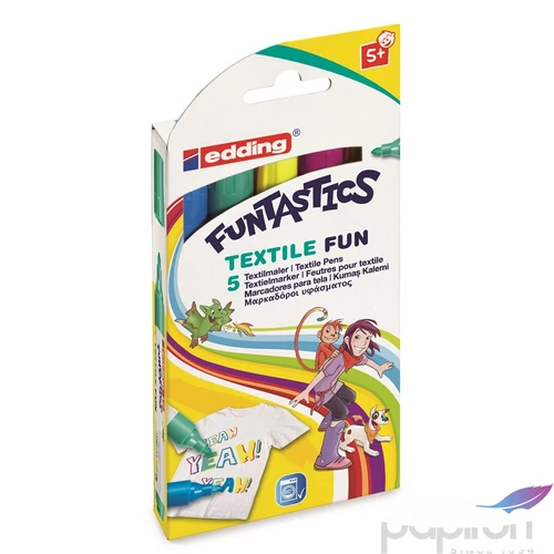 Edding Funtastics 17/5 T-shirt Textil-marker 5-ös készlet filc, marker