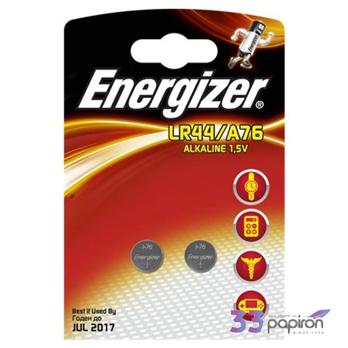 Elem Energizer LR44/A76 Alkaline 2db-os Gombelemek Energizer 639317