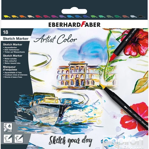 EF-Művészfilc készlet 18 db-os Eberhard Faber művészfilc készlet kétvégű.