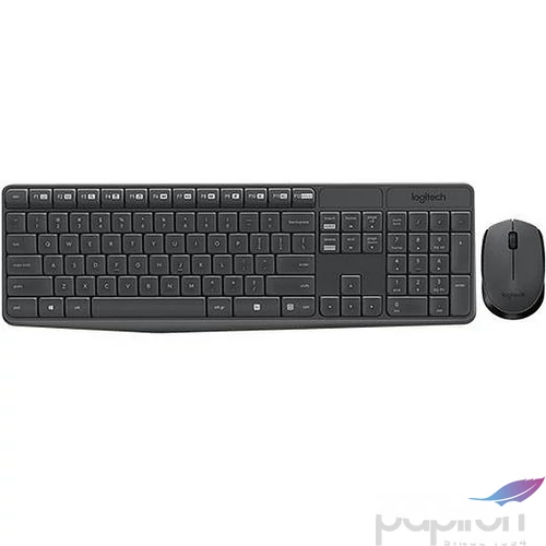 Egér- és billentyűzet készlet vezeték nélküli USB HUN LOGITECH MK235