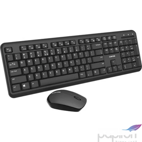 Egér- és billentyűzet készlet vezeték nélküli USB HUN CANYON SET-W20 fekete