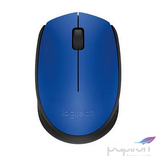 Egér vezeték nélküli optikai közepes méret USB LOGITECH M171 kék