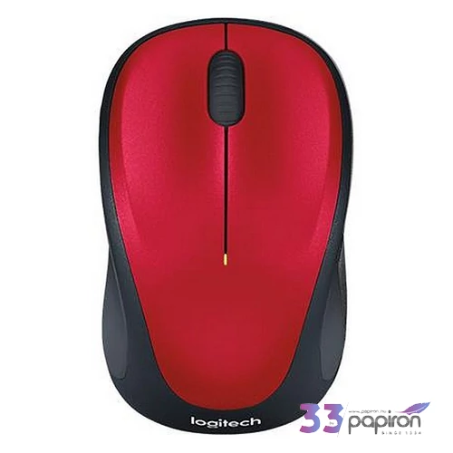 Egér vezeték nélküli optikai közepes méret USB LOGITECH M235 piros