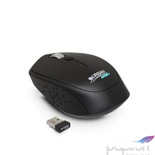 Egér vezeték nélküli optikai közepes méret USB URBAN FACTORY Cyclee fekete