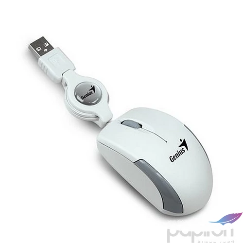 Egér vezetékes optikai kis USB GENIUS Micro Traveler fehér