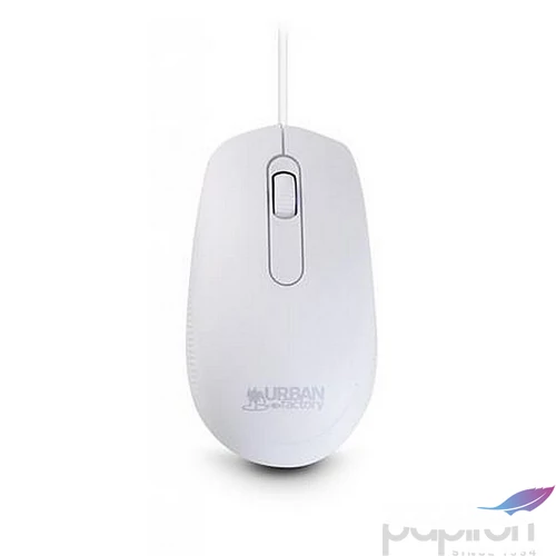 Egér vezetékes optikai közepes méret USB URBAN FACTORY Free Color fehér