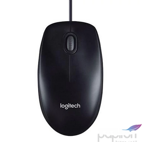 Egér vezetékes optikai normál méret USB LOGITECH M100 fekete