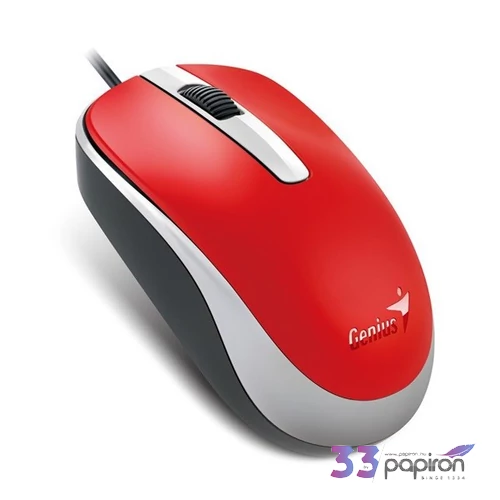 Egér vezetékes optikai normál USB GENIUS DX-120 piros