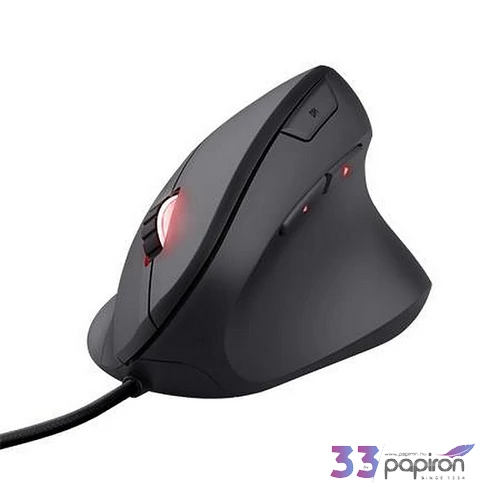 Egér vezetékes optikai vertikális gaming LED TRUST GXT144 Rexx fekete