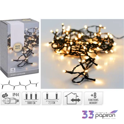 Égősor fényfűzér 240 led 240ww, kültéri középfehér kpm