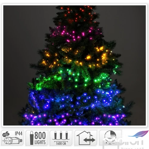 Égősor fényfűzér 800 led '23 színes kpm