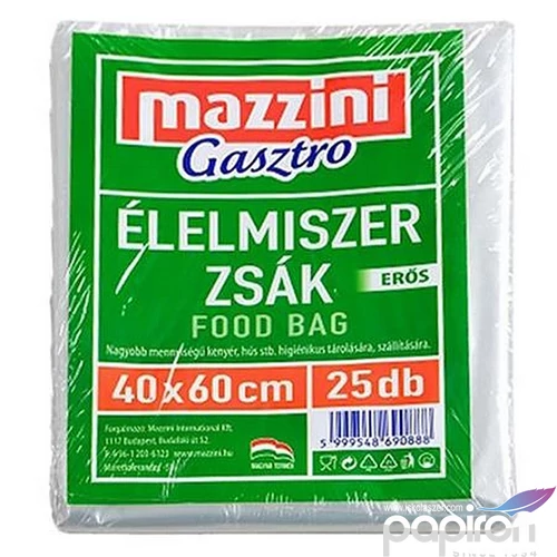 Élelmiszerzsák erős 25db 40 x 60cm MAZZINI Gasztro 