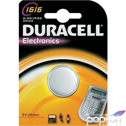 Elem Duracell CR 1616 3V-os lithium gombelem