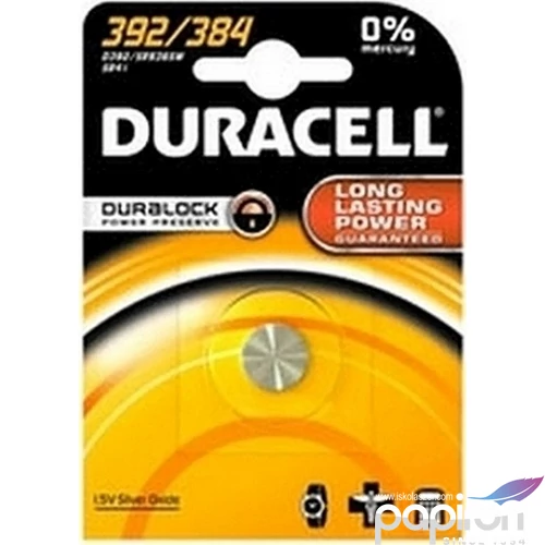 Elem Duracell 392/384 gombelem D392/384/V392/384 SR41 1.5V ezüst-oxid
