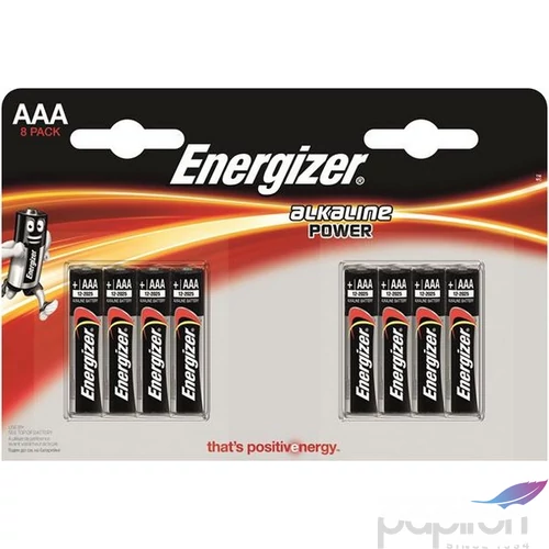 Elem Energizer mikro Alkaline Power AAA 8db EEAAA8AP