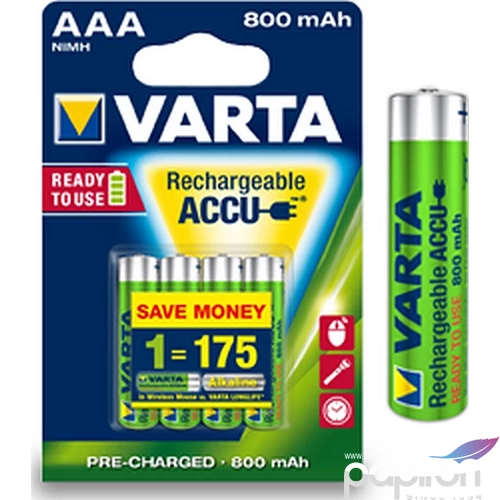 Elem Varta Accu AAA tölthető elem1,2V 800mAh VARTA