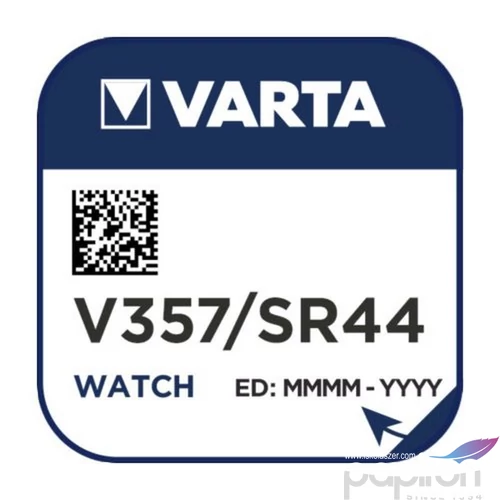 Elem Varta V357/SR44 ezüst-oxid gombelem VARTA V357