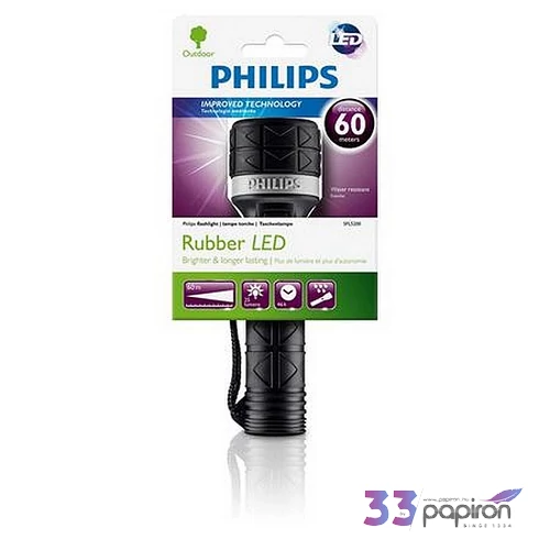 Elemlámpa LED 2xAA gumi borítás PHILIPS