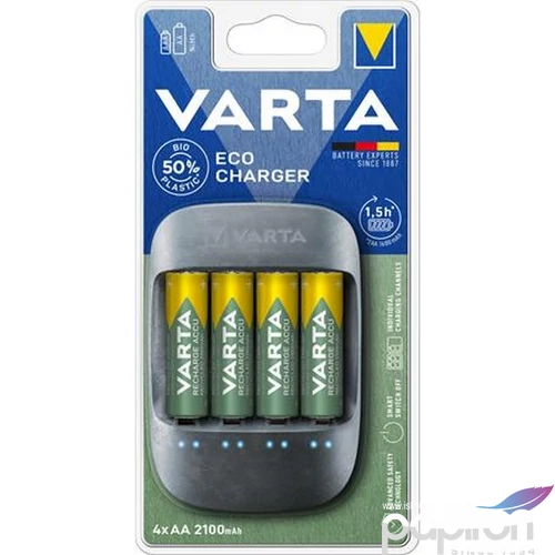 Elemtöltő Varta AA ceruza/AAA mikro, 4x2100 mAh, ECO VTL14