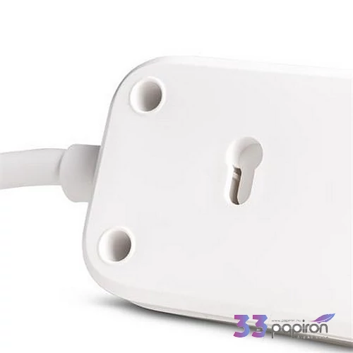 Elosztósor 4 aljzat 1 5 m USB kapcsolóval ENTAC fehér